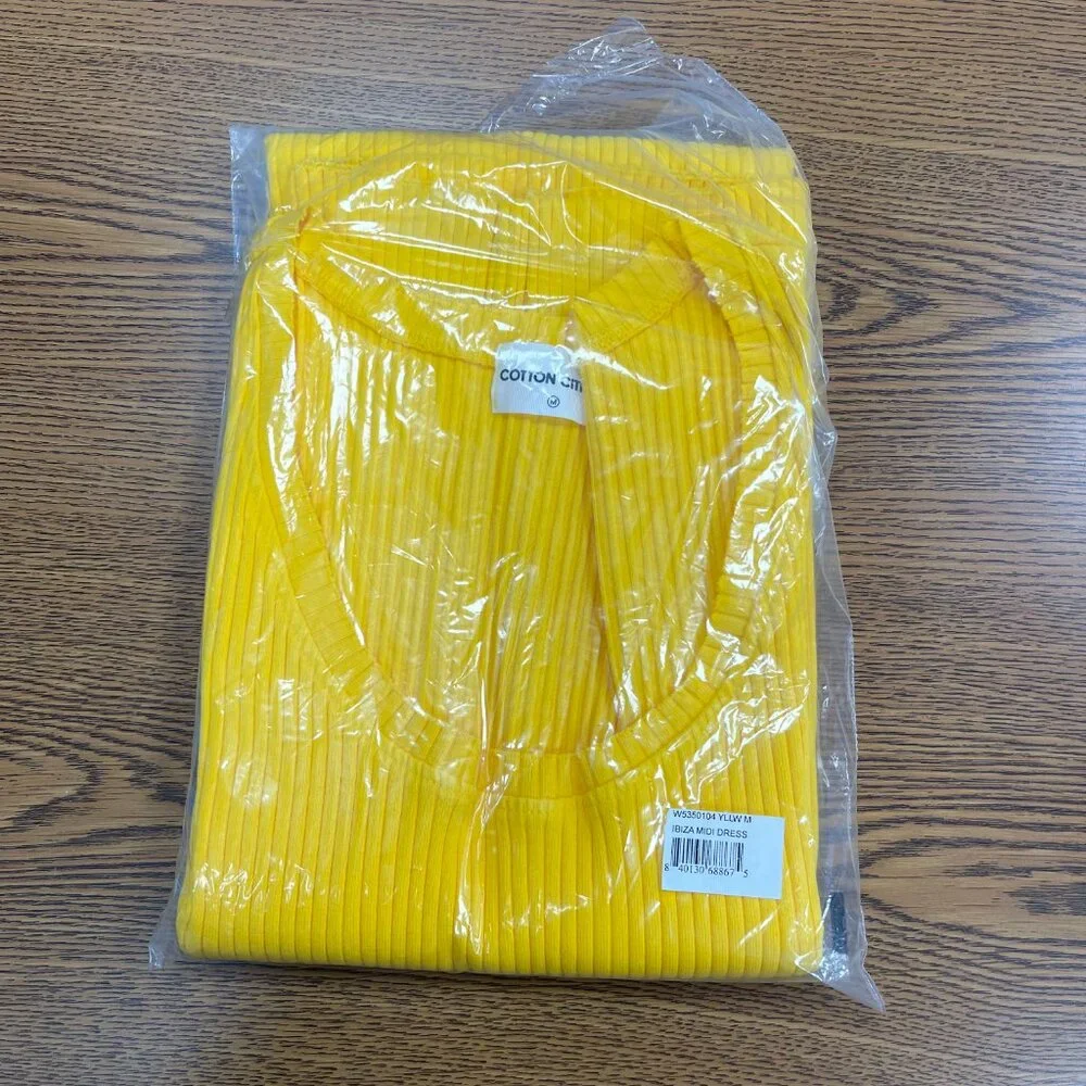 Cotton Citizen Ibiza Midi Dress, Yellow - Medium - NWT - Picture 8 of 8